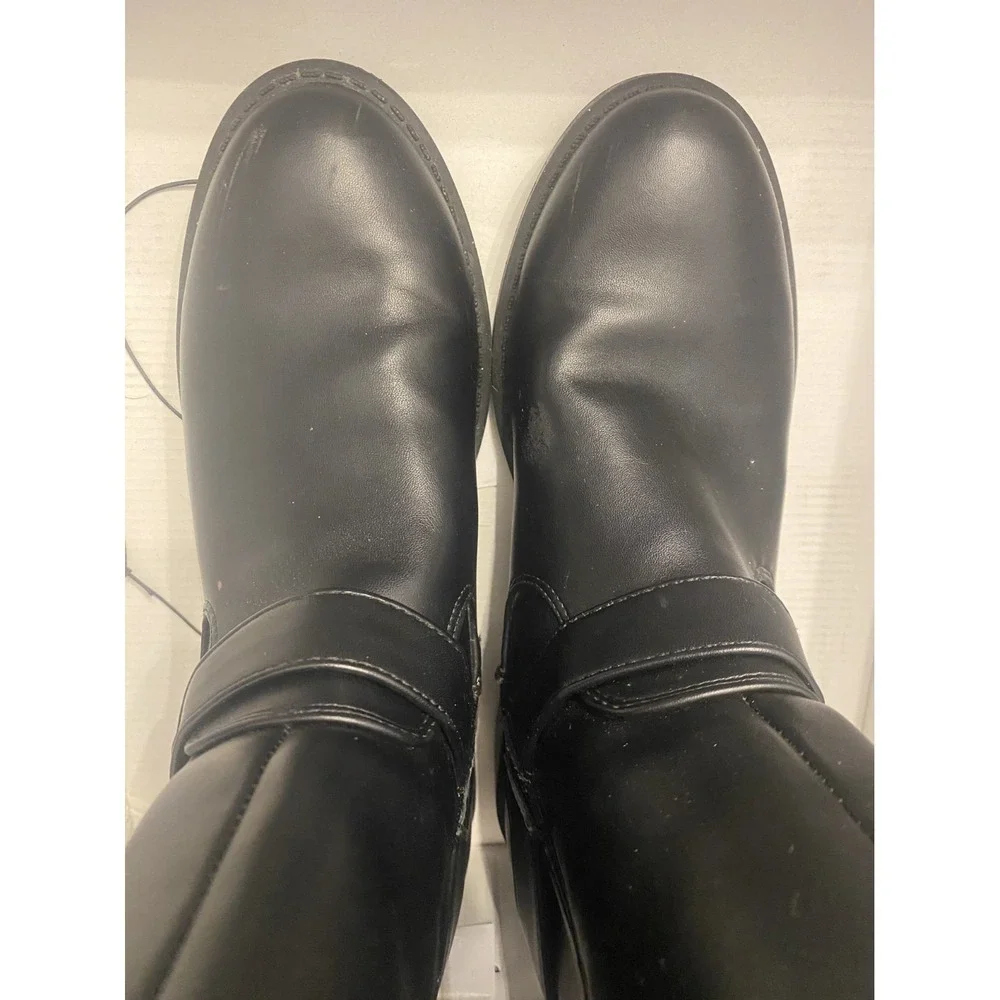 Dolce Vida Pondo Moto Boot in Black Women Sz 7 Buckle Zip Up - Picture 4 of 6